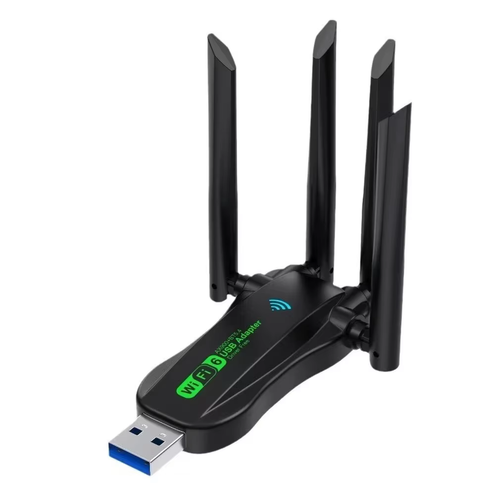Adaptateur USB Wi-Fi 6 double bande, dongle Wi-Fi AX900 Bluetooth 5.4 900 Mbps, Plug & Play, 4 anten