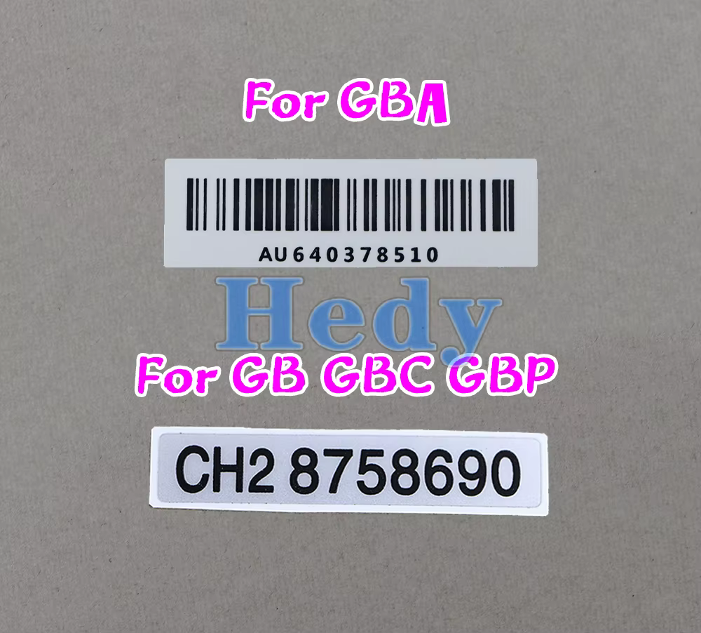 Autocollant de numéro de série universel pour console de campagne GB GBC, étiquette arrière de rempl