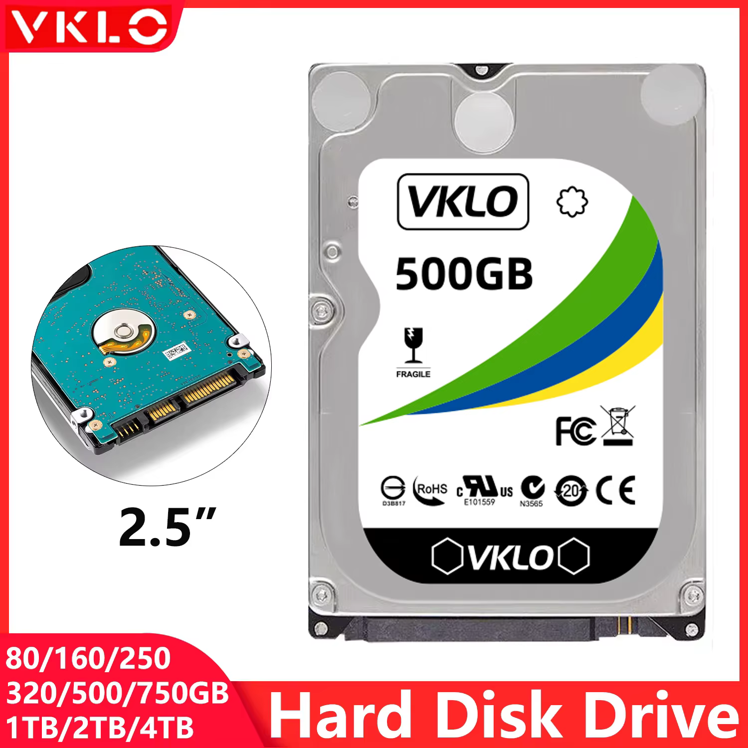 80 160 250 320 500 700GB 1TB 2TB ordinateur portable disque HDD ordinateur portable disque dur Disco
