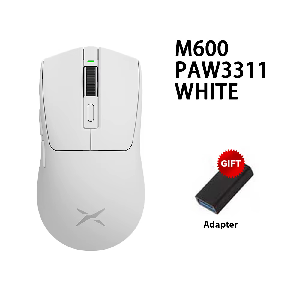 Souris de jeu sans fil série Delux M600 52g légère 2.4G connexion double Mode 26000DPI souris Macro 