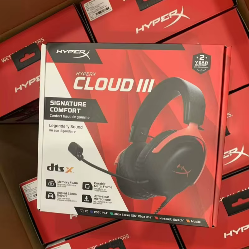 HyperX Cloud 3/III casque de jeu filaire DTS/mousse à mémoire de forme/cadre Durable/micro Ultra cla