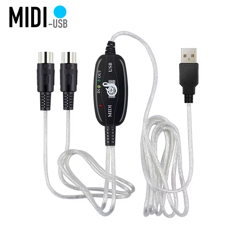 Câble adaptateur audio MIDI vers USB IN-OUT pour clavier électronique 5 broches, convertisseur de mu