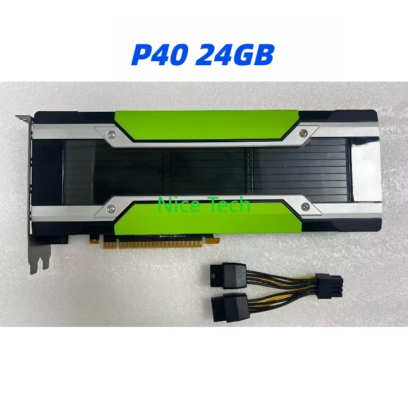 Carte graphique P40 24 Go DDR5 double slot PCI-E 3.0 x16 pour l'IA et l'apprentissage automatique
