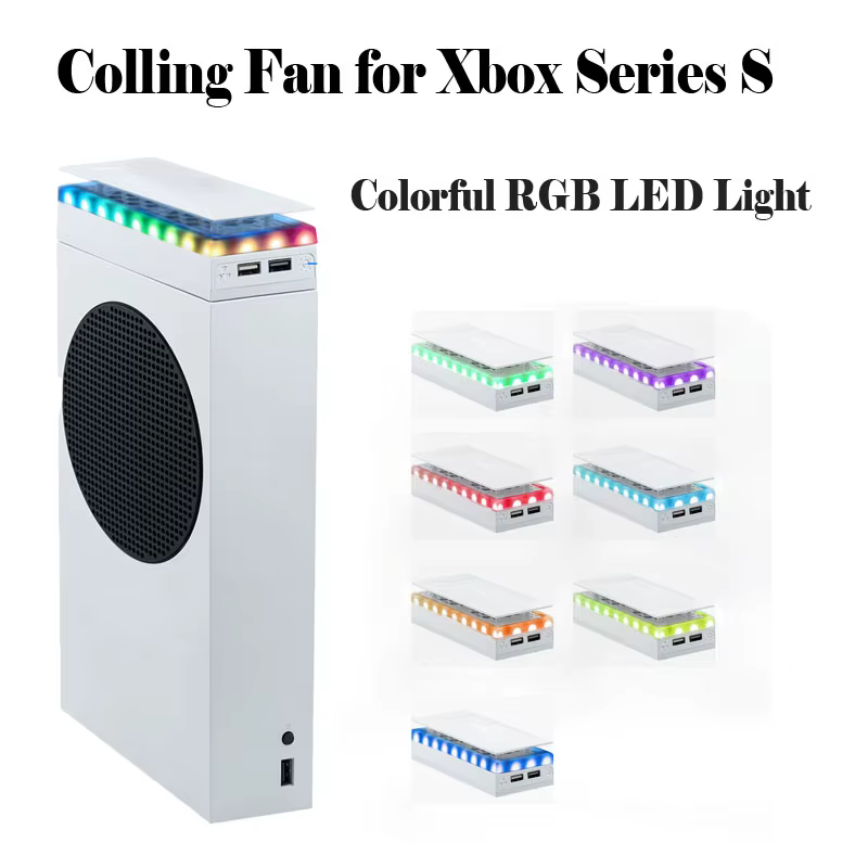 Ventilateur de refroidissement supérieur double avec éclairage RGB, couvercle anti-poussière avec lu