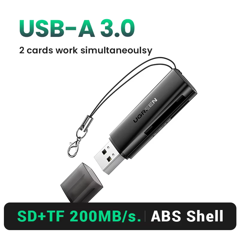 UGREEN – Lecteur de cartes mémoire USB 3.0 vers SD pour ordinateur portable, adaptateur, accessoires