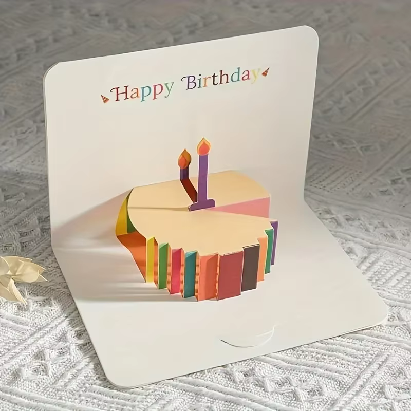 Carte d'anniversaire pop-up 3D avec enveloppe, cartes de vœux d'anniversaire, fournitures de fête pa