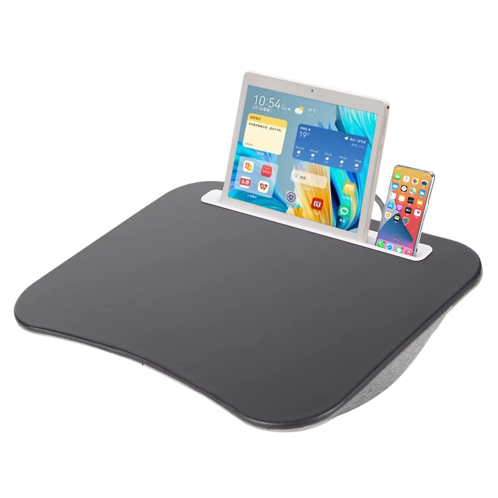 MUMUCC Bureau d'ordinateur portable multifonctionnel avec coussin et rempli de particules de mousse,