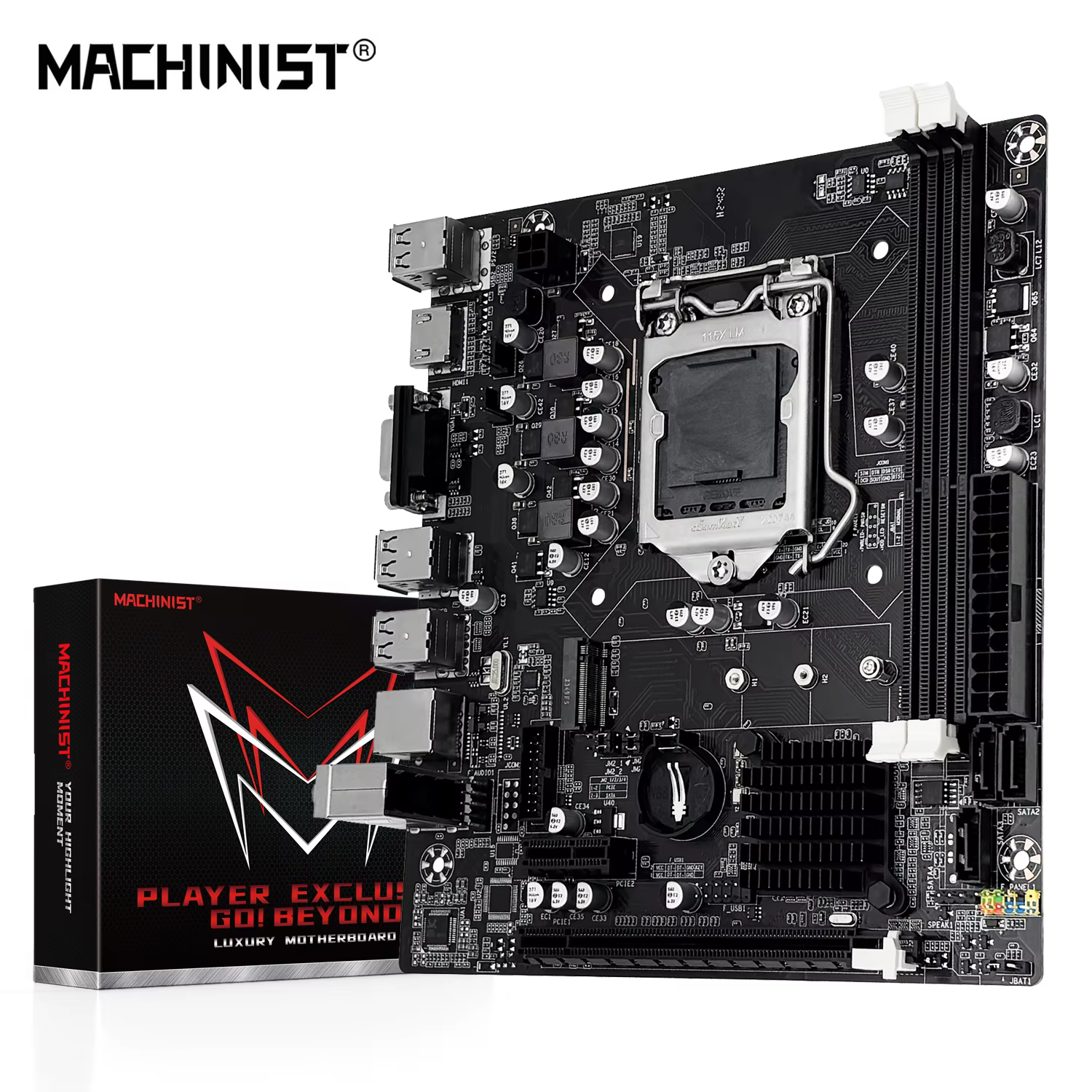 MACHINIST H61 carte mère LGA 1155 DDR3 RAM Compatible avec les CPU Intel Core 2e et 3ème génération 