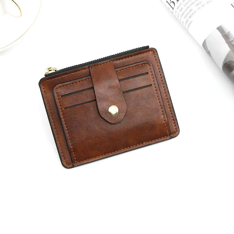 Petit portefeuille de luxe en cuir pour hommes et femmes, porte-carte d'identité de crédit, Slim, av
