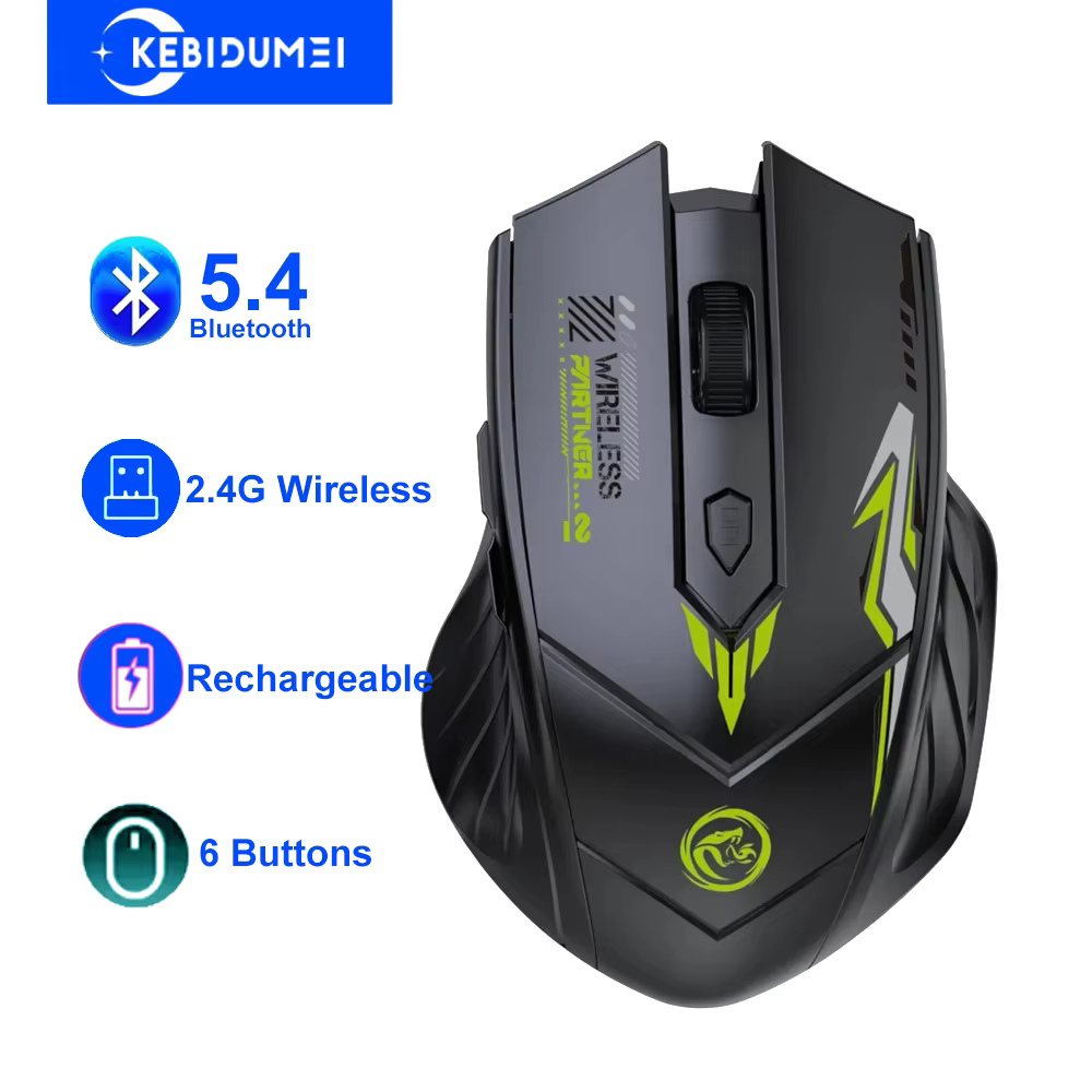 Souris Bluetooth 5.4 double Mode 2.4G souris sans fil 6 boutons souris de jeu bureau souris silencie