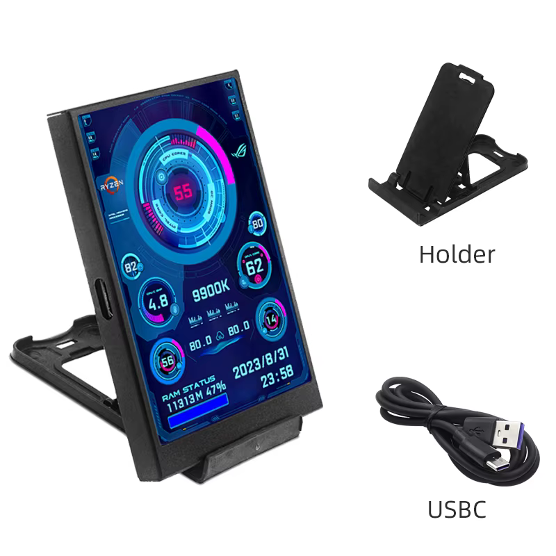 Écran secondaire de type C de 3.5 pouces pour ordinateur CPU RAM GPU HDD moniteur 320*480 IPS LCD IS