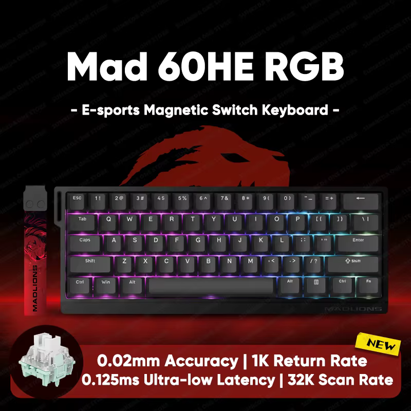 Clavier mécanique de jeu magnétique Madlions Mad60 V2 Mad68 V2 Mad 60he Mad 68he Mad60 Mad68 60% Hot