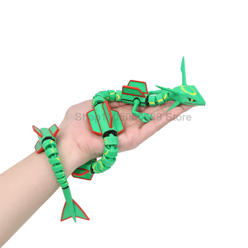 Impression 3D brillant Rayquaza figurine dessin animé Rayquaza Collections modèle bureau ornement dé