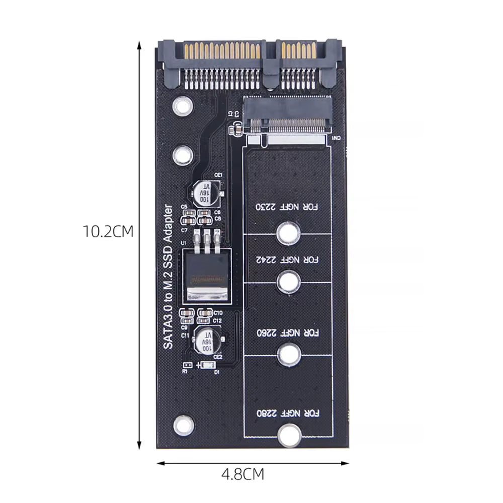Adaptateur M.2 NGFF SSD vers SATA 3 3.0, convertisseur de carte, protocole clé B & M, disque SSD 223