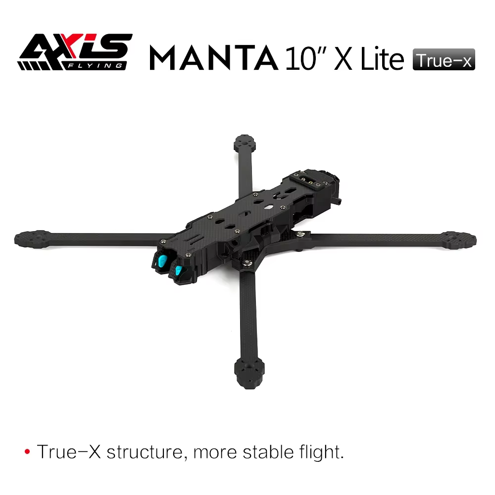 Axisflying MANTA10 "Lite 10 pouces FPV Freestyle Drone Ture X cadre Kit 402mm empattement T700 carbo