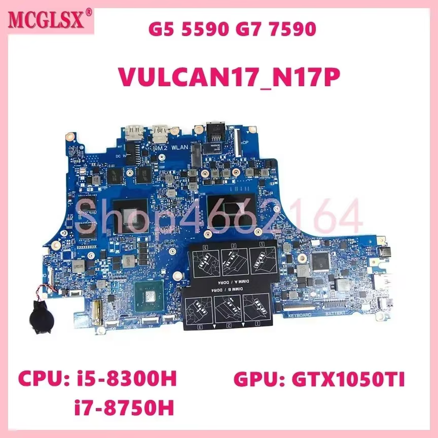 Carte mère VULCAN17_N17P avec processeur I5-8300H I7-8750H, GPU GTX1050ti-V4G, pour ordinateur porta