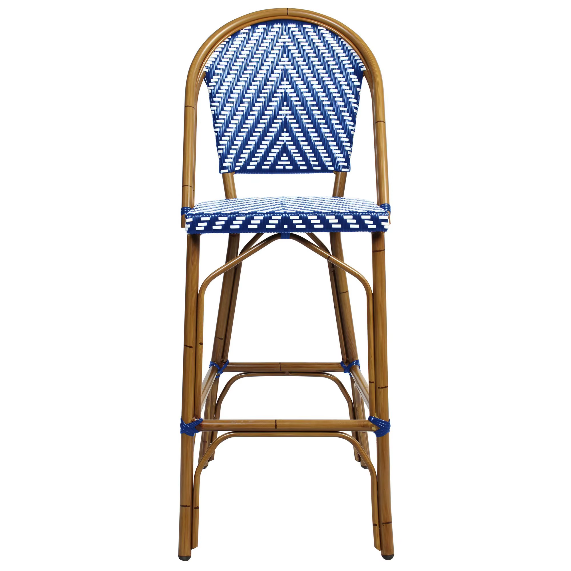 Tabouret de bar de bistro de chaises françaises en bambou d'intérieur classique extérieur