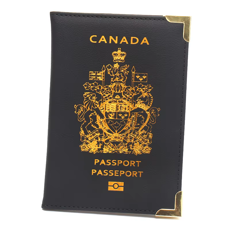 Nouveau Canada porte-passeport en cuir mince passeport couvre carte d'identité porte-carte de crédit