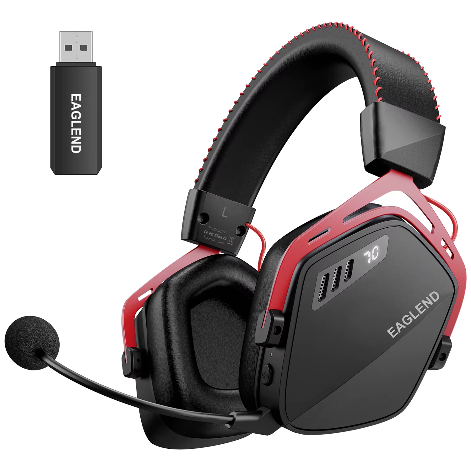 Casque de jeu Esports pour PS5 PS4 XBOX PC Mac 2.4GHz Ultra-basse latence Ai suppression du bruit ca