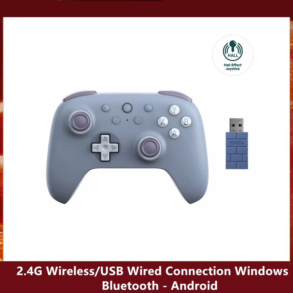 8BitDo nouveau contrôleur de jeu sans fil 2.4G ultime 2C avec Joystick à effet Hall pour PC Steam De