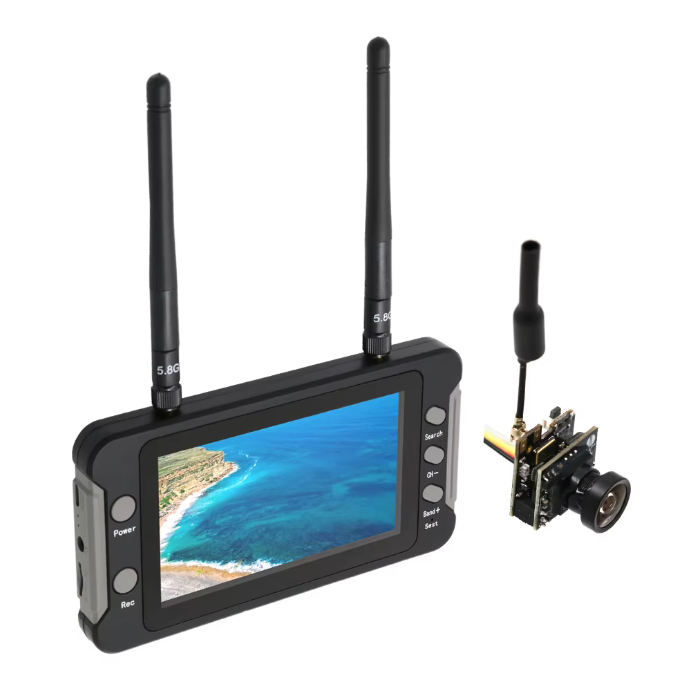 Lunettes FPV à double antenne 5.8G 40CH, casque vidéo avec écran LCD 4.3 pouces, moniteur NTSC/PAL D