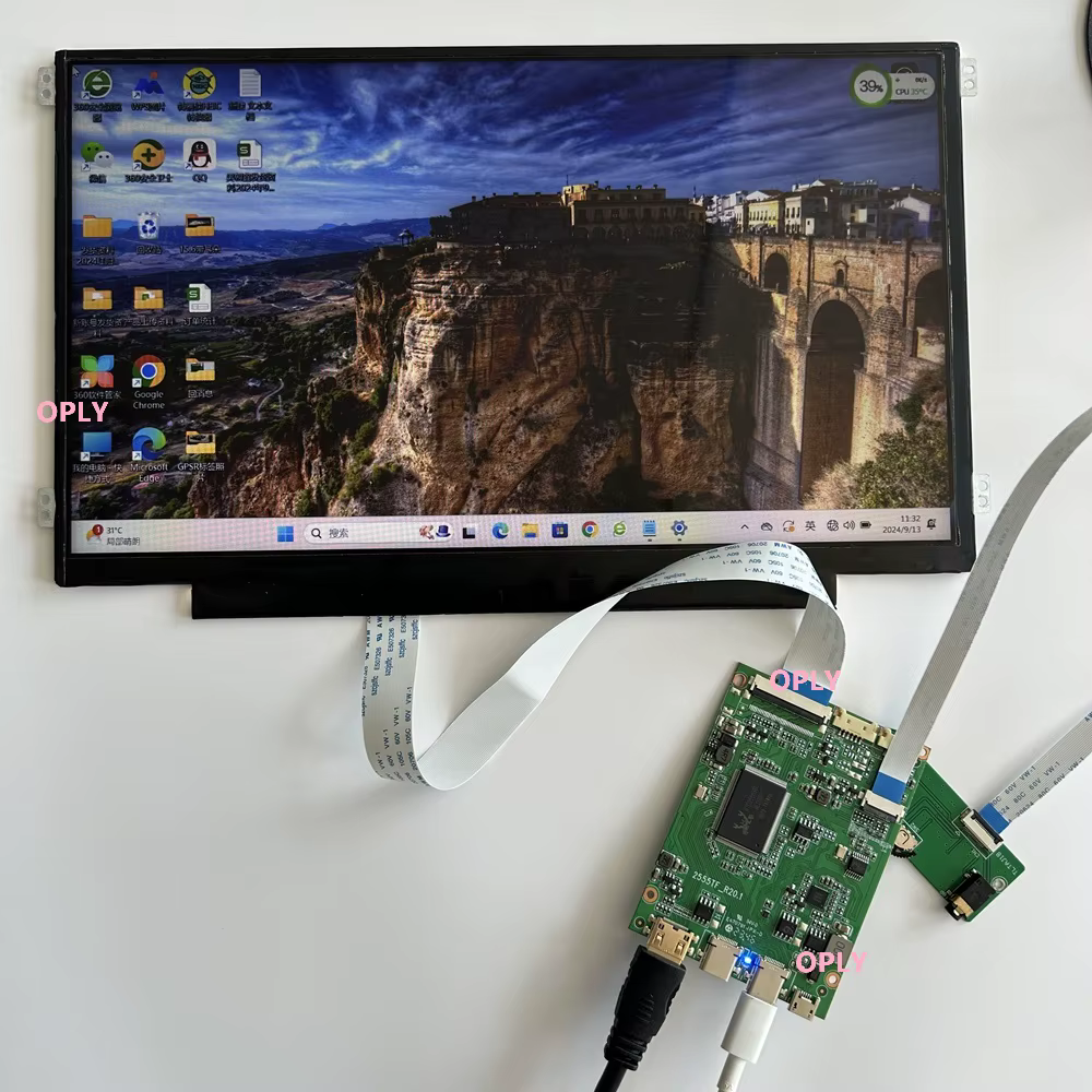 Écran de panneau IPS EDP 11.6 pouces, 1366x768, avec carte contrôleur, mini HDMI type-c, compatible 