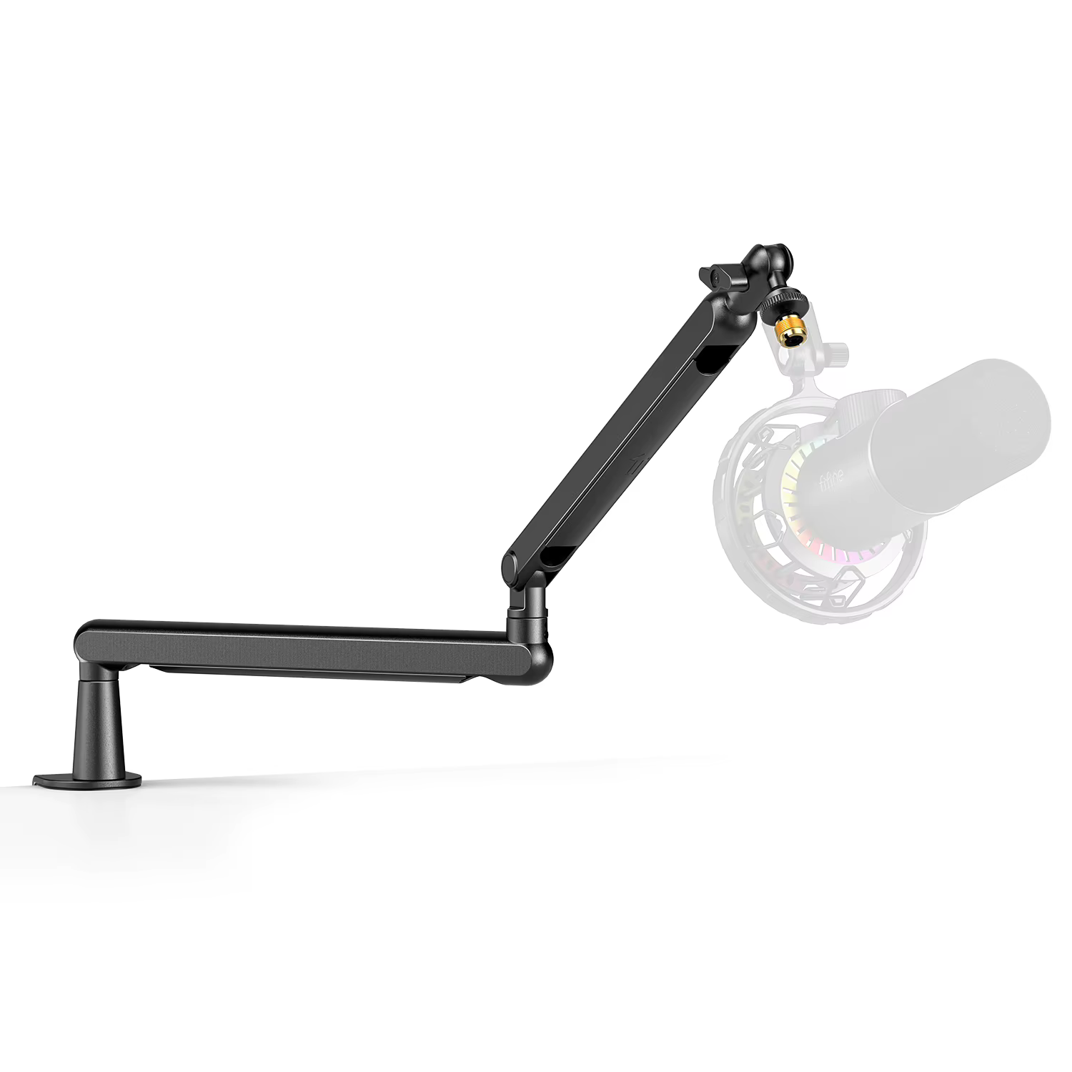 Bras de micro réglable à profil bas avec pince de fixation pour bureau, rangement de câbles pour str