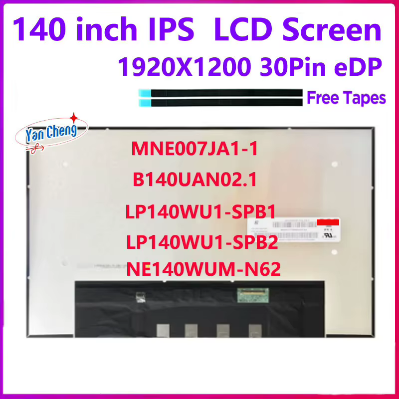 14 pouces IPS Ordinateur Portable LCD Écran MNE007JA1-1 NE140WUM-N62 BagglomUAN02.1 LP140WU1-SPB1 év