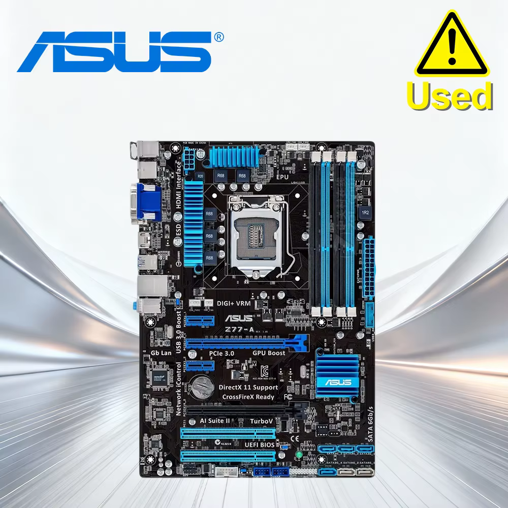 ASUS Z77-A Bureau Carte Mère Z77 Socket LGA 1155 i3 i5 i7 DDR3 32G ATX UEFI BIOS carte mère