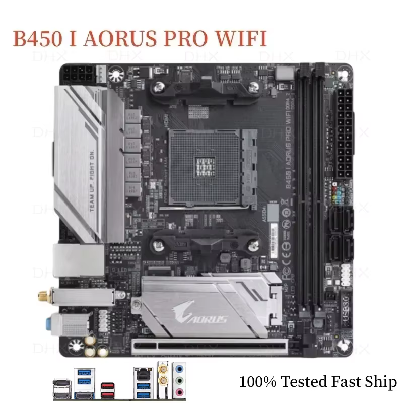 Carte mère Gigabyte B450I AORUS PRO WIFI, socket AM4, DDR4, B450, 32 Go, Mini-ITX, 100 % testée, exp
