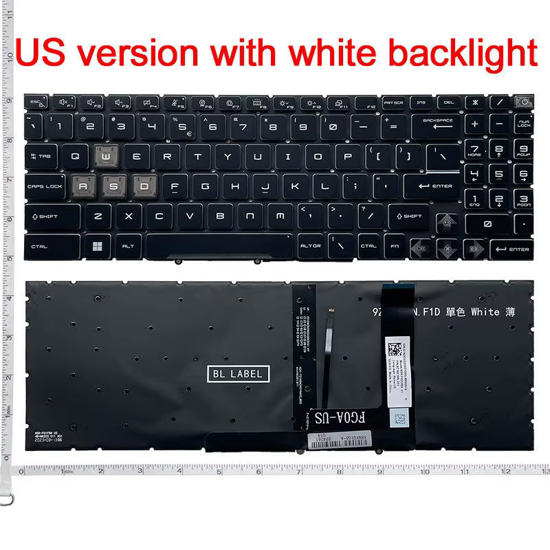 Nouveau clavier d'ordinateur portable américain pour MSI Crosshair 15 B12UEZ Cyborg15 A12VE A13V pul