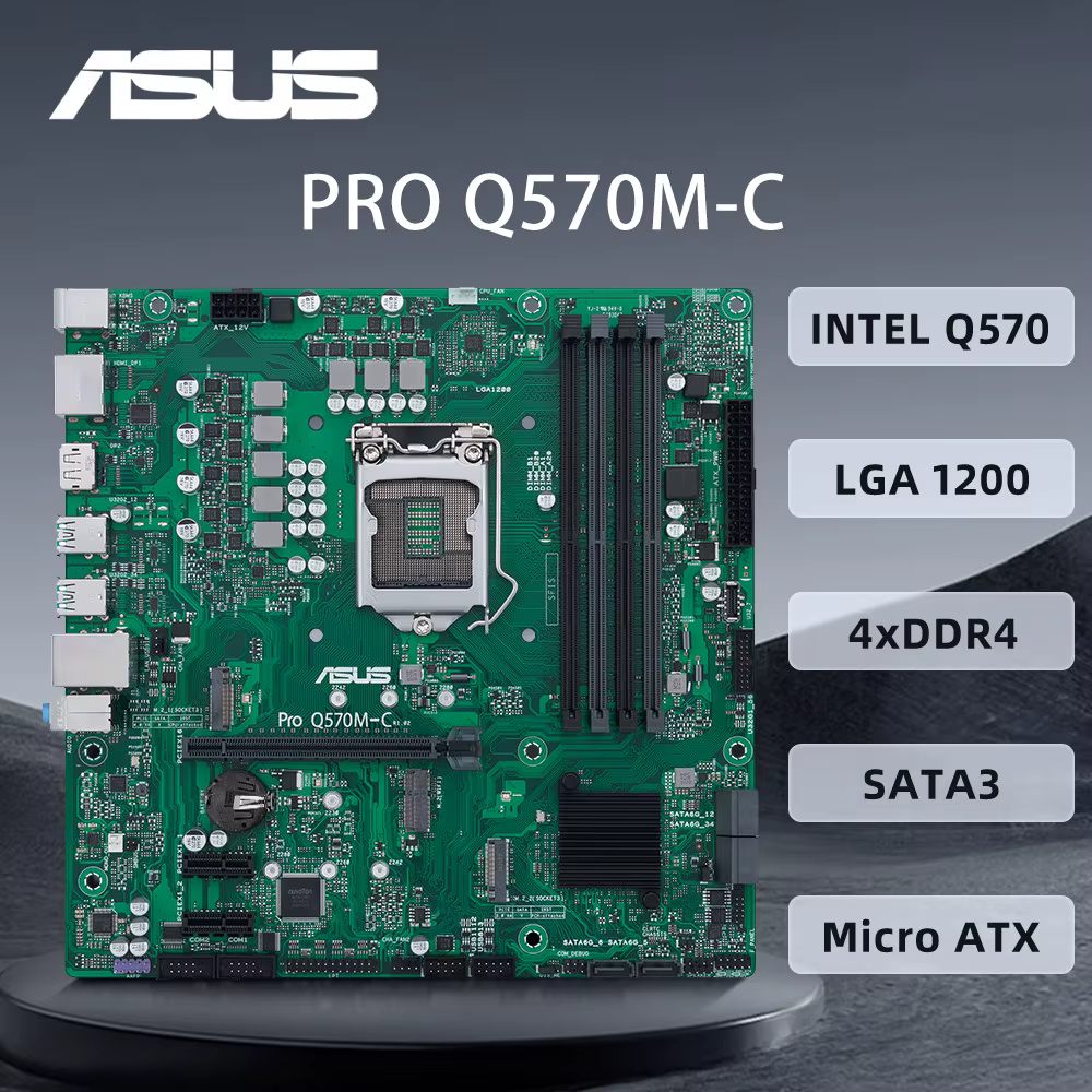 Carte mère ASUS PRO Q570M-C compatible avec les processeurs 10700F 11700F 11600K 10400F 11400F 11900