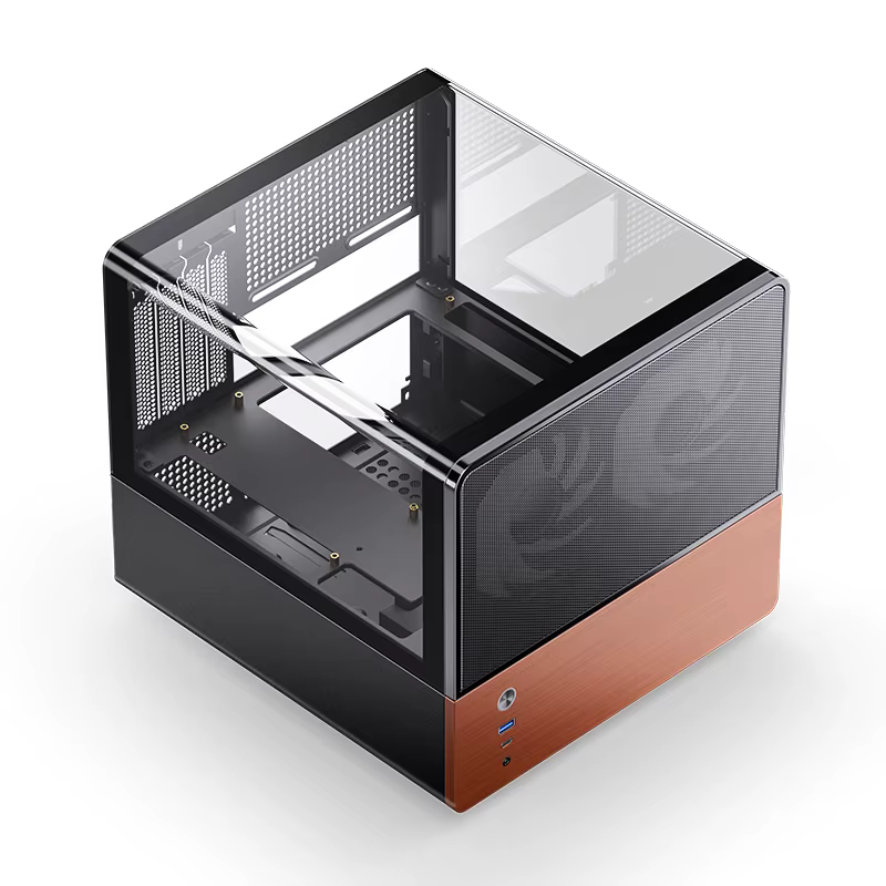 Jonsbo V12 MATX ITX boîtier PC vue sur la mer salle de jeu hyperbolique verre ordinateur boîtier de 