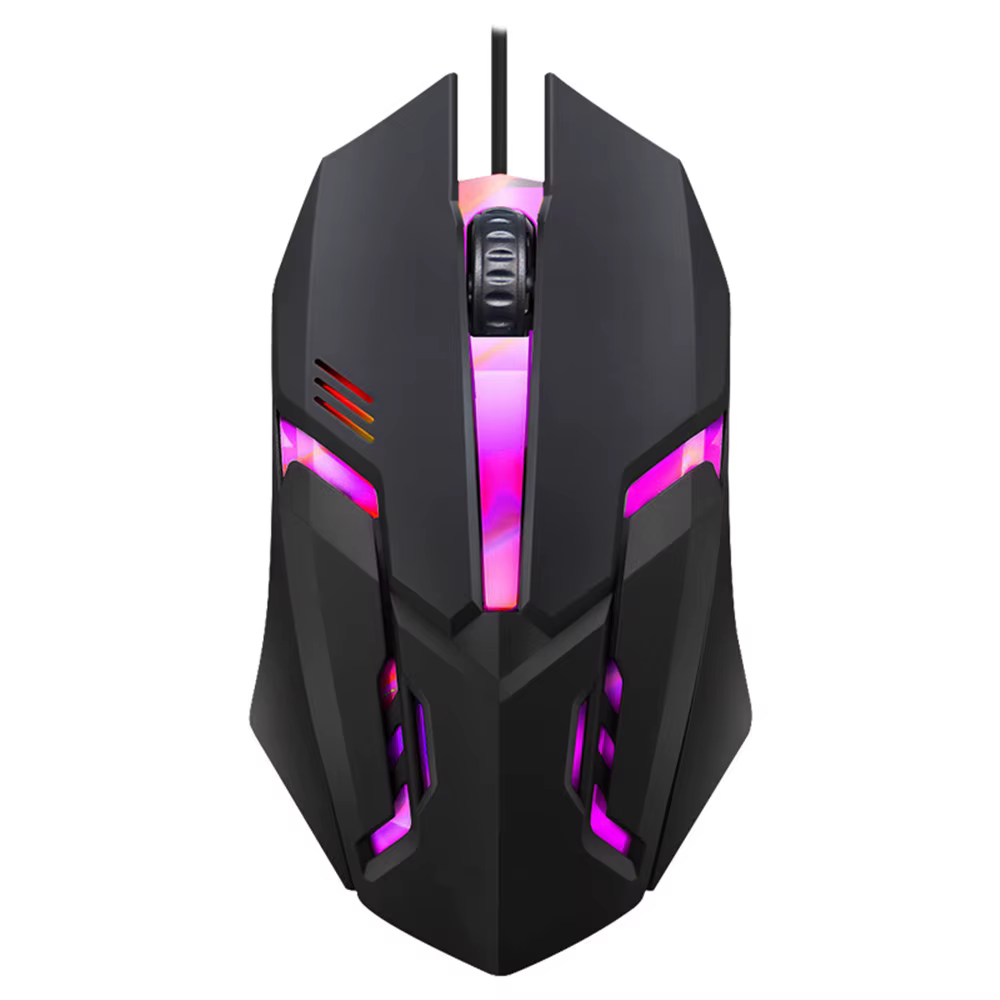 Souris de jeu filaire USB 5000 DPI 3 boutons silencieuse souris de joueur professionnelle rétro-écla
