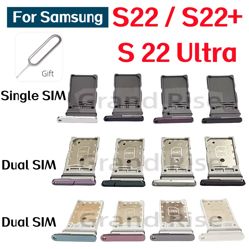 Support de carte SIM simple ou double pour Samsung Galaxy S22 Plus S22+ S22 Ultra S22U, pièce de rec