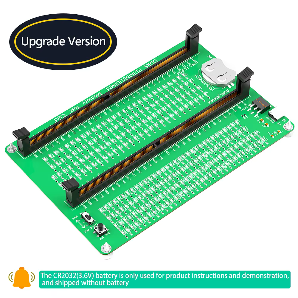 Testeur de mémoire DDR5 RDIMM/UDIMM, carte de test avec LED pour ordinateur de bureau