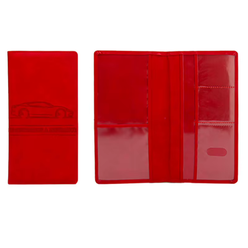 Porte-documents en cuir pour permis de conduire et assurance automobile, pour homme, avec rangement 