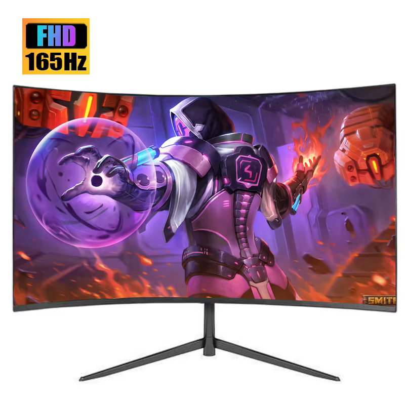 Moniteur de jeu incurvé 24 pouces 180 Hz, 165 Hz, 1 ms, VA, FHD, écran de bureau 250 cd/m² pour PC, 