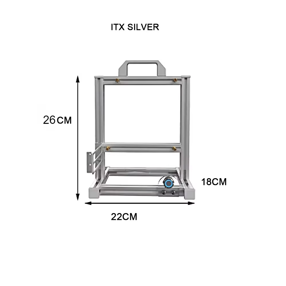 ITX MATX ATX armoire de joueur, boîtier PC de bureau MOD support à cadre ouvert, refroidisseur d'eau