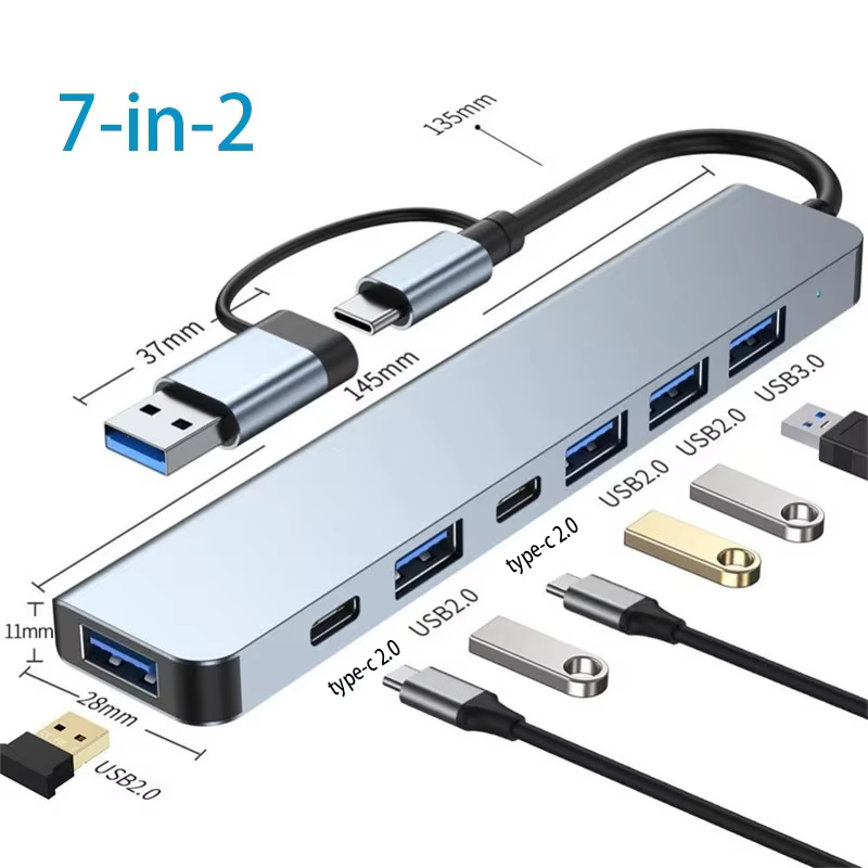 Répartiteur USB C HUB Type C Thunderbolt 3, Station d'accueil, adaptateur pour ordinateur portable a