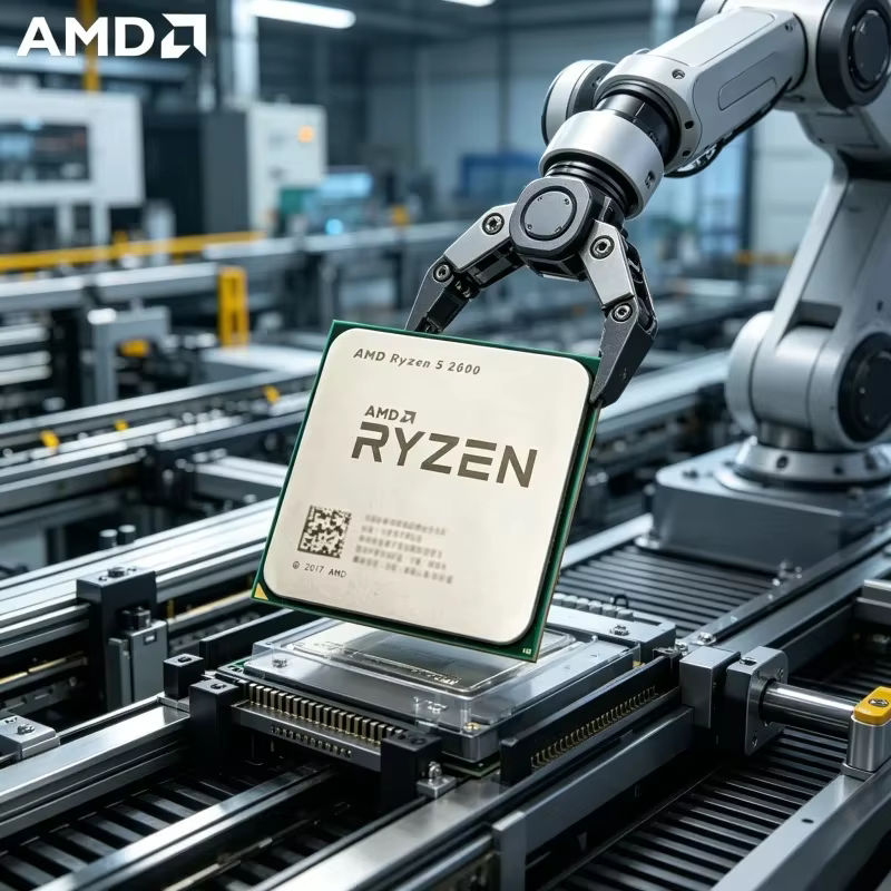 Processeur AMD R5 2600 Original AM4 CPU 6C/12T 3.4 GHz de base 3.9 GHz Boost pour ordinateur de bure