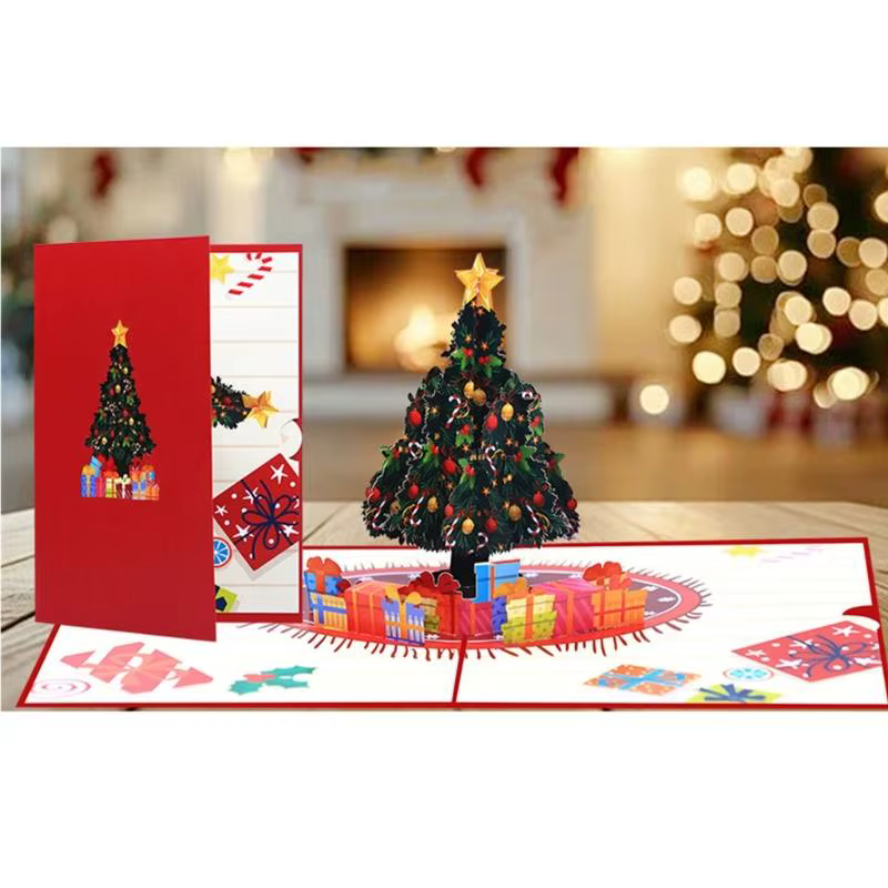 Carte voeux G6KF à main avec enveloppe pour célébration des fêtes