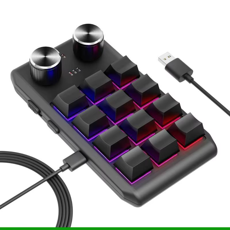 Clavier jeu à une main U55C avec rétroéclairage RVB 12 touches programmables