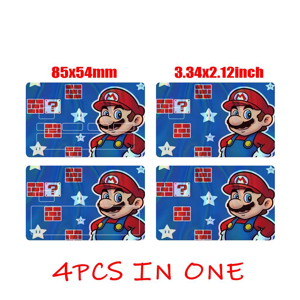 Autocollant réfléchissant pour carte de crédit ou de débit m-Mario-O
