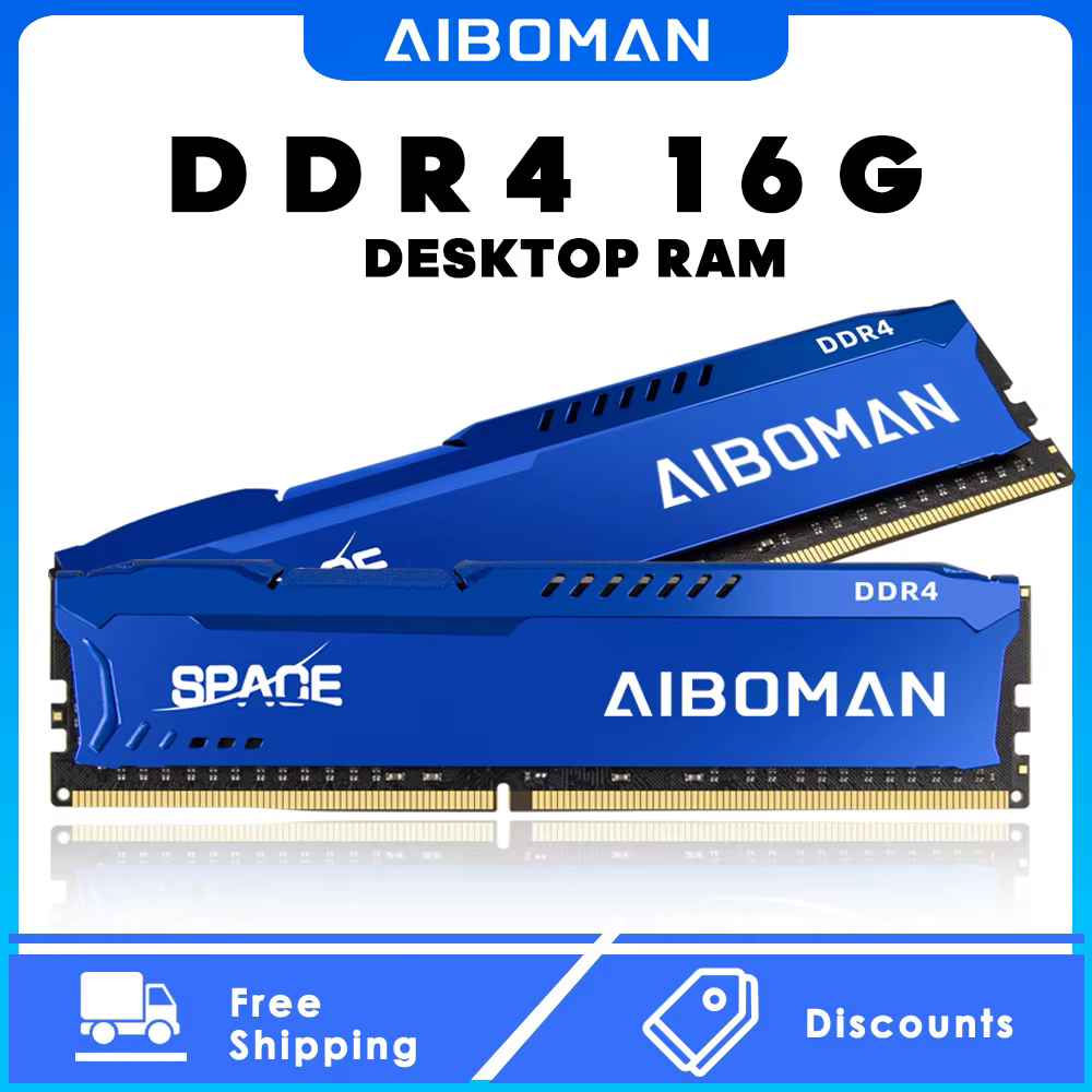 AIBOMAN RAM DDR4 16G 3200MHZ Gaming Ram avec dissipateur thermique, tout nouveau, haute vitesse, ada