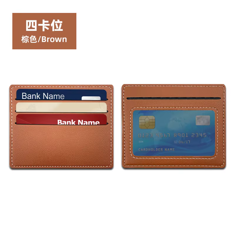 Porte-carte d'identité d'affaires de luxe initiales personnalisées en gros portefeuille de carte en 