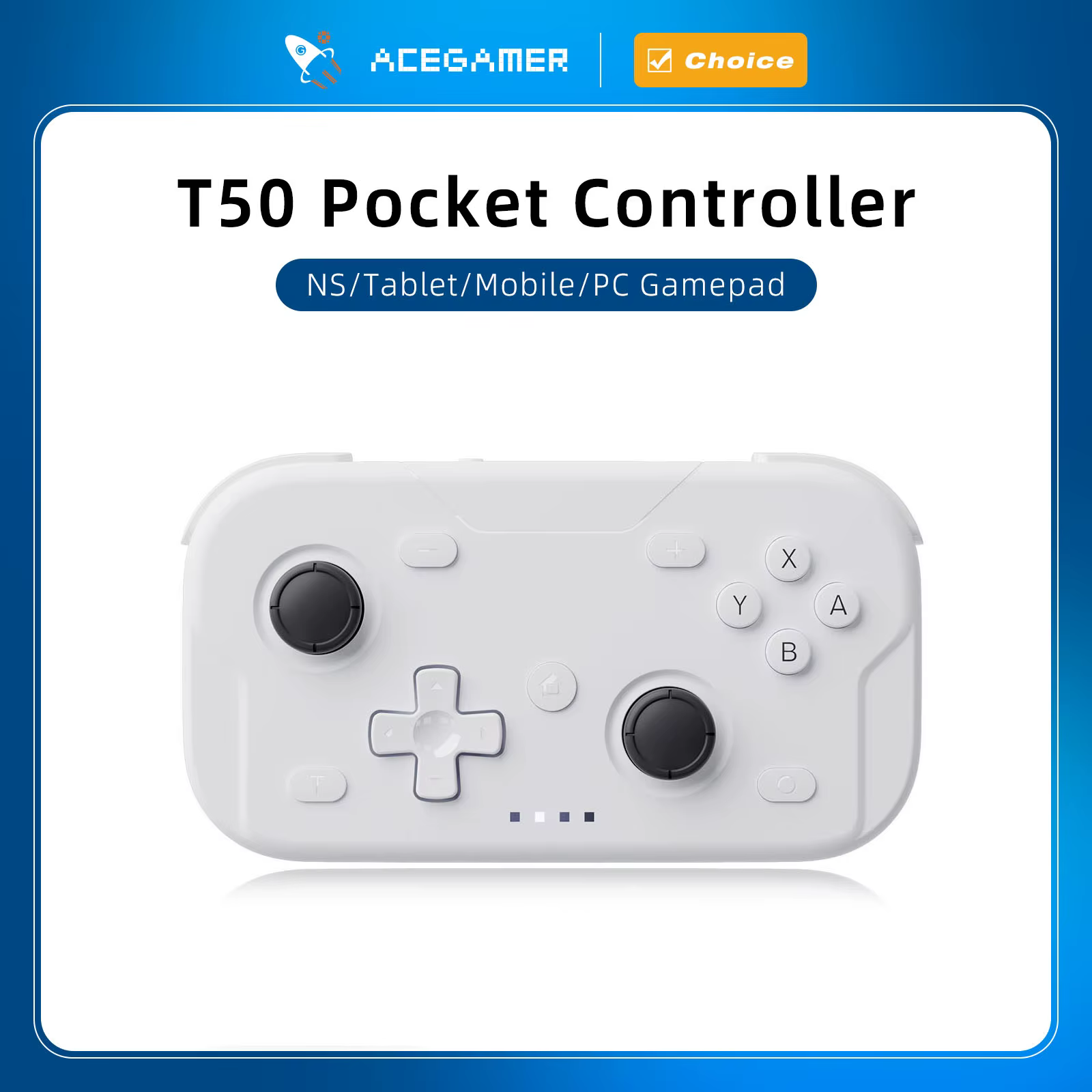 AceGamer contrôleur de jeu de poche manettes Hall portables 1000Hz manette de jeu Bluetooth pour Swi