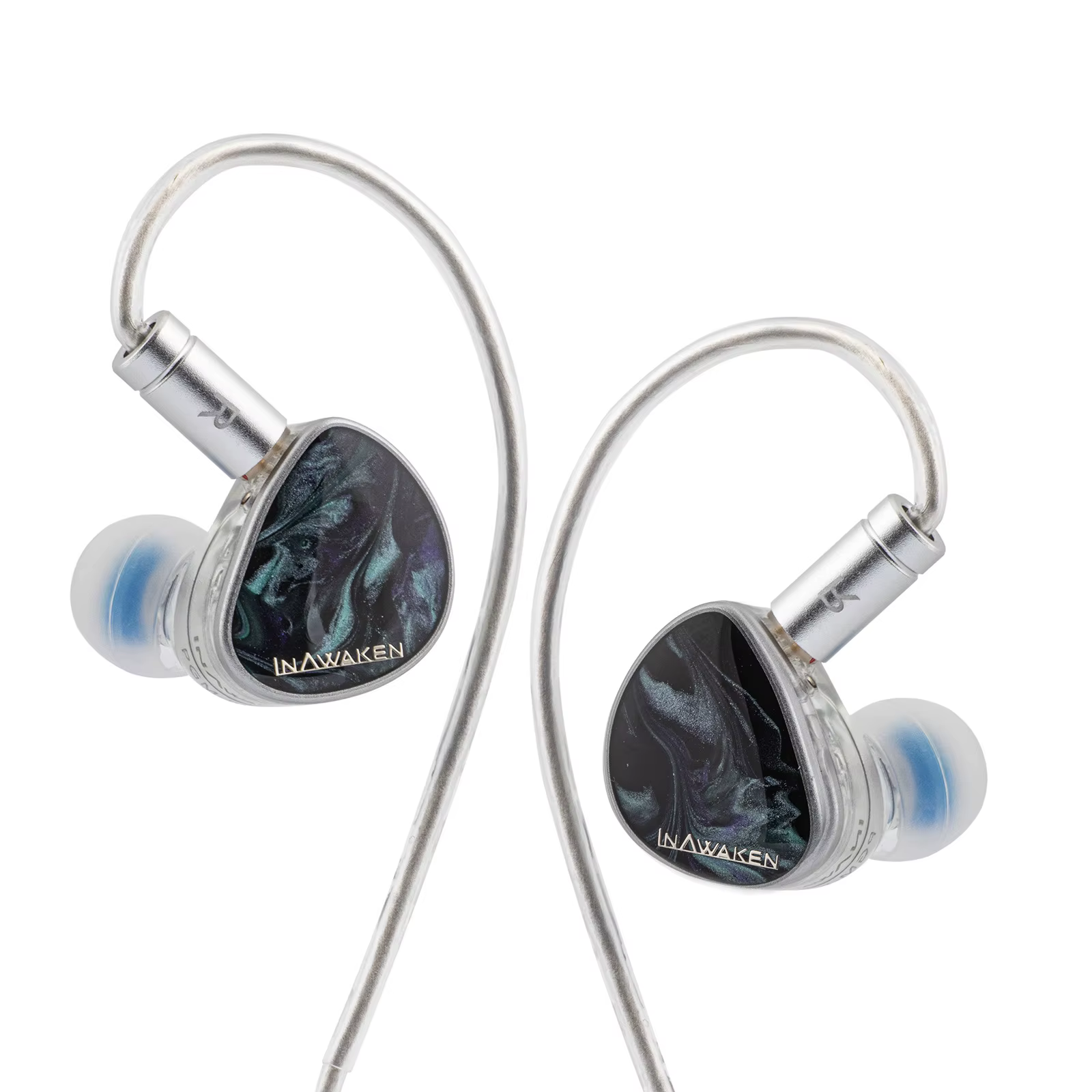 INAWAKEN DAWN Ms casque IEM à pilote dynamique à diaphragme violet-or avec câble blindé OFC pour mus