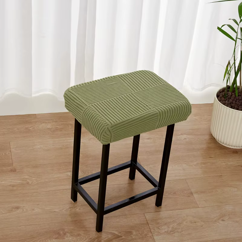 Housse de chaise de bar anti-salissure en jacquard, extensible et douce, pour tabourets de bar, idéa