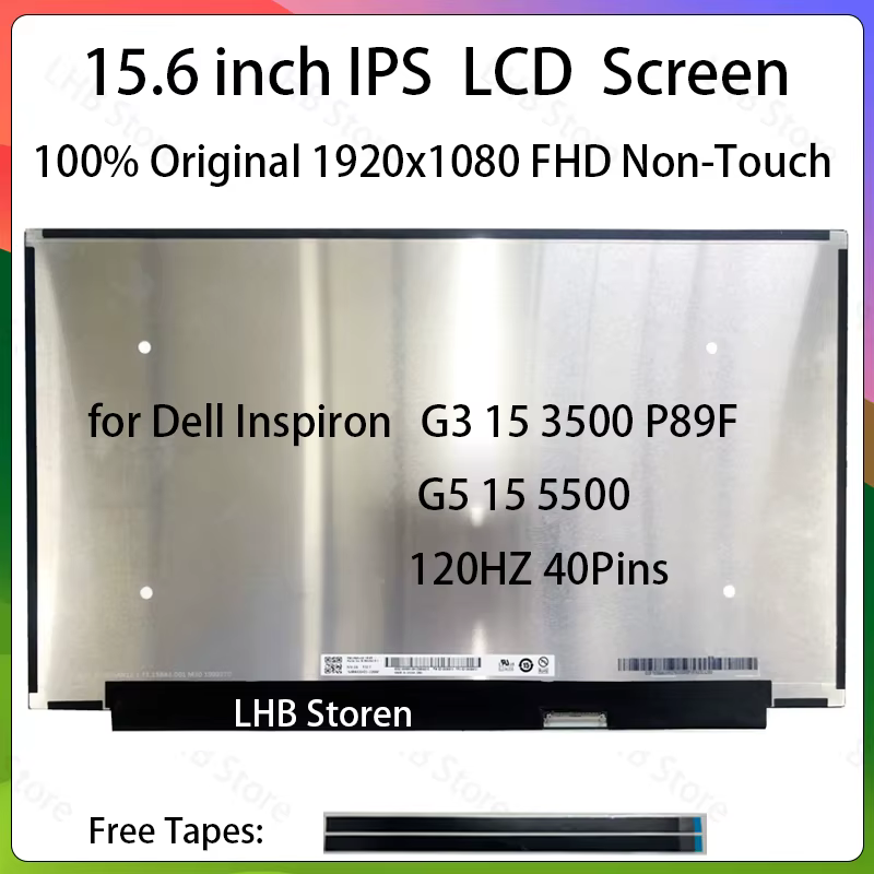 Écran LCD 15,6 pouces 120 Hz pour Dell Inspiron G3 15 3500 P89F P89F002 G5 5500, panneau d'écran LCD